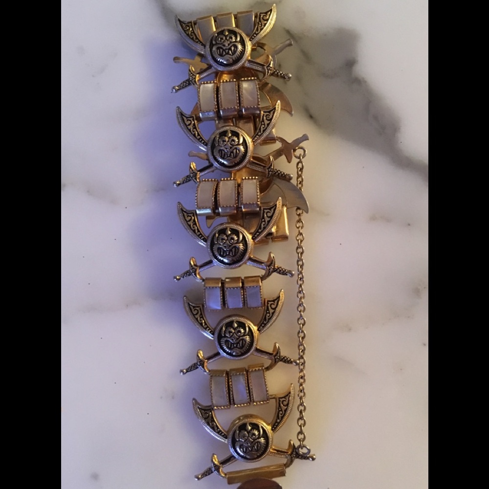 Vintage Damascene Gothic Monster Bracelet - Picture 3 of 8